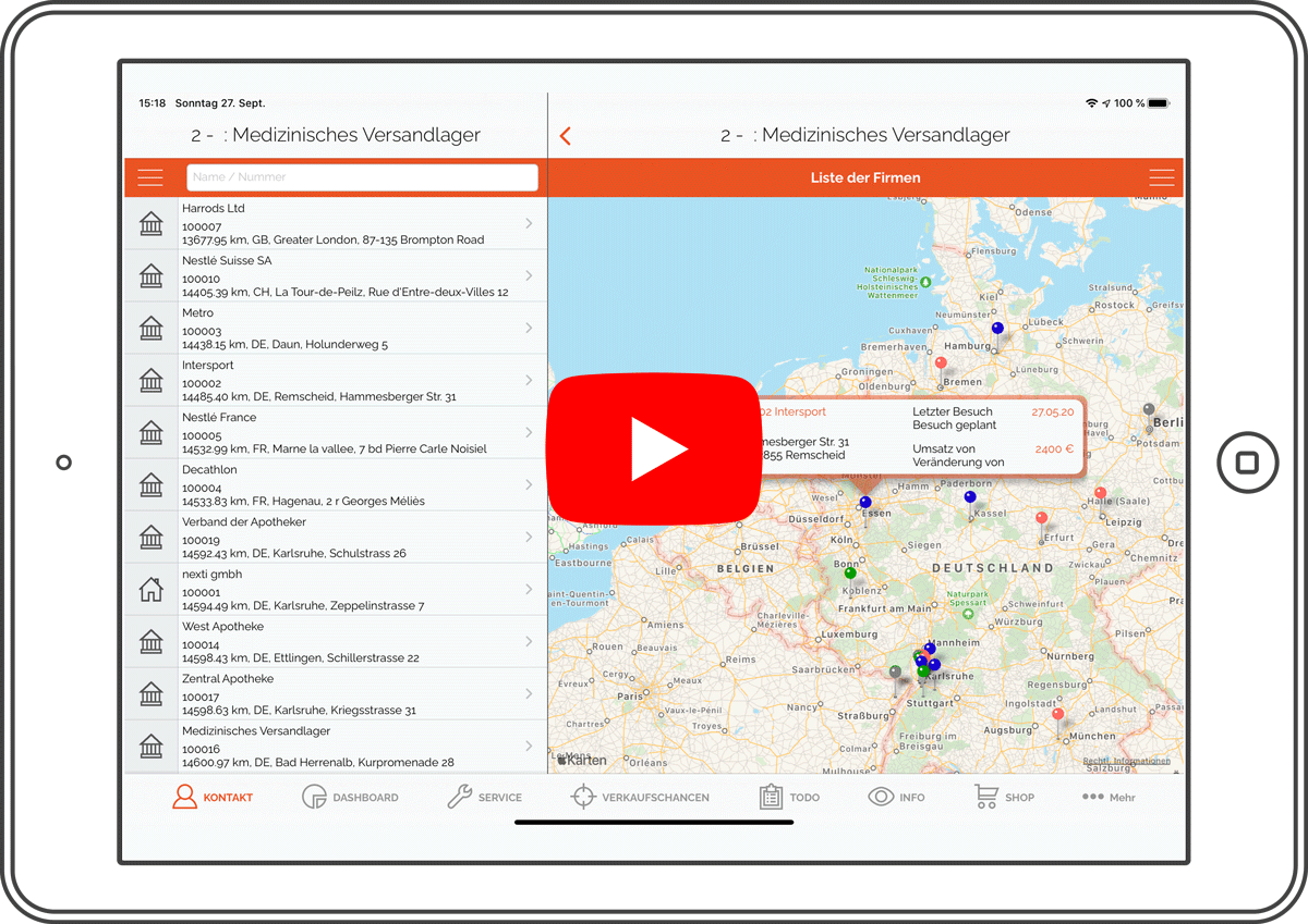 video routenplanung nexti app